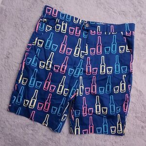 Royal Awesome Short Mens 36 Cocktail Drinks Novelty Print Colorful Loud Party